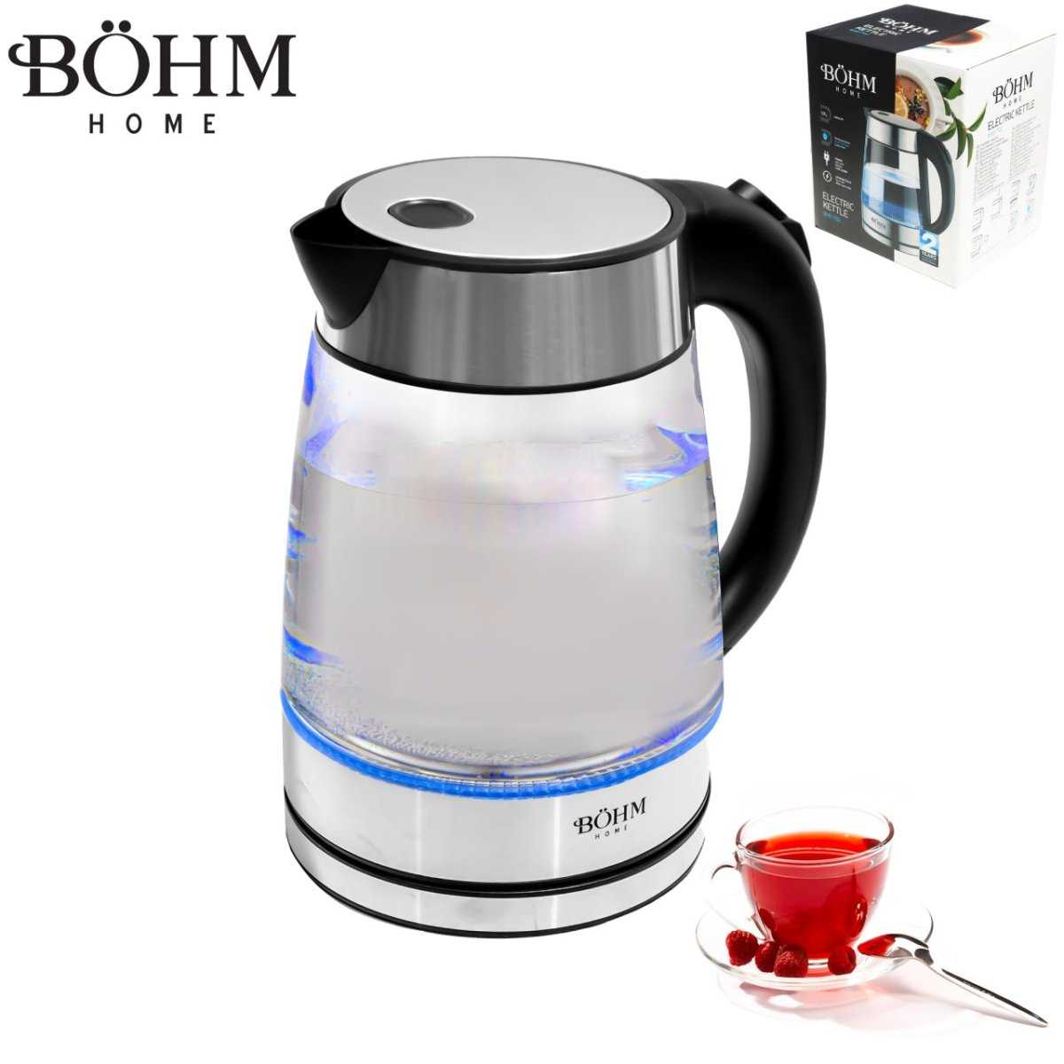 Böhm BHB1702 – Kompakter Edelstahl - Wasserkocher, 1,7 L, 2200 W - MN HOMETECH - Wasserkocher - 