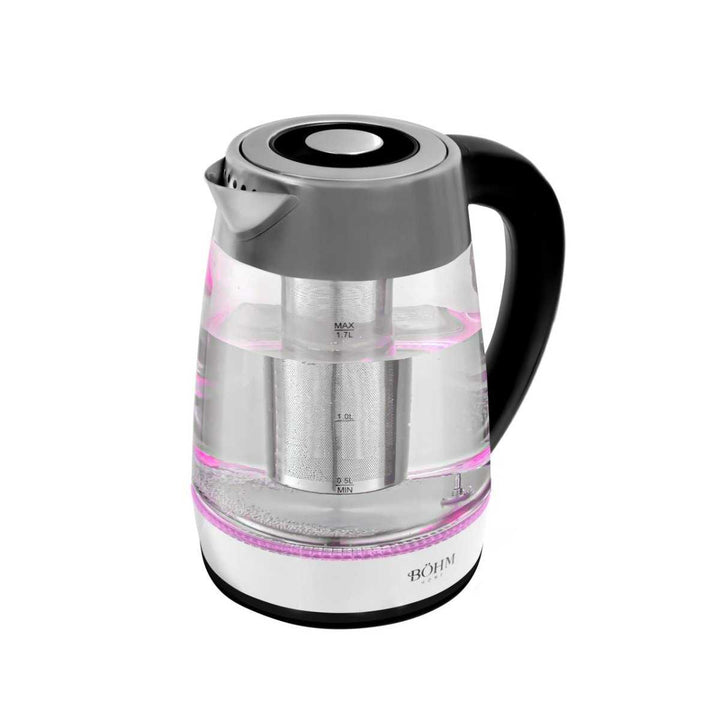 Böhm BHB1703DT – Edelstahl - Wasserkocher mit Temperaturanzeige, 1,7 L, 2200 W - MN HOMETECH - Wasserkocher - 