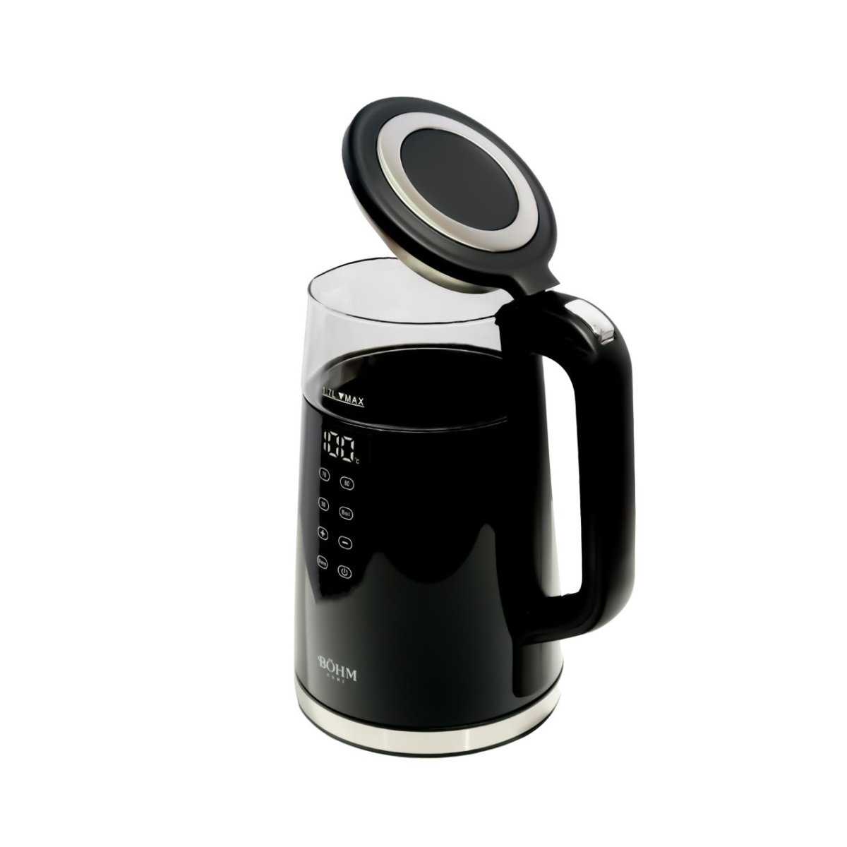 Böhm BHB8717D – Glas - Wasserkocher mit LED - Beleuchtung, 1,7 L, 2200 W - MN HOMETECH - Wasserkocher - 