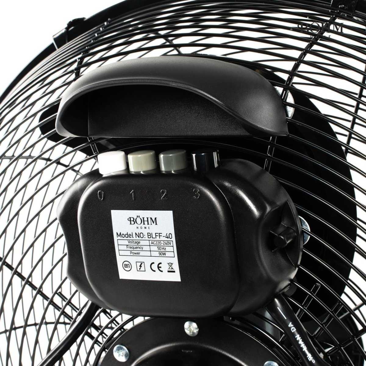 Böhm BLFF - 40 – 16" Bodenventilator, 90 W, 3 Geschwindigkeiten, neigbar - MN HOMETECH - Ventilatoren - 