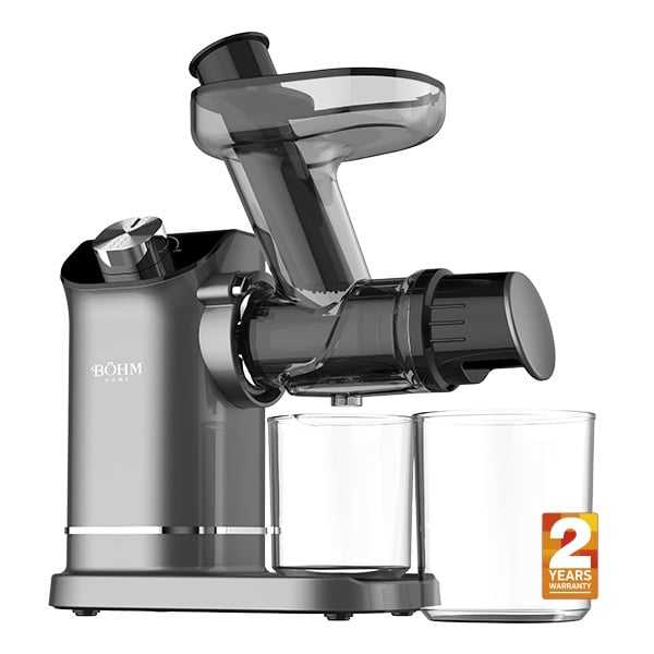 Böhm BM1533 Slow Juicer mit Reibe – 150 W, BPA - frei, leise & effizient für nährstoffreiche Säfte - MN HOMETECH - Slow Juicer - 