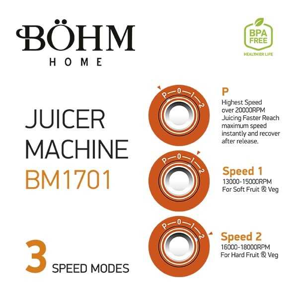 Böhm BM1701 Standmixer – 350 W, 1 L Glasbehälter, 3 Geschwindigkeiten, BPA - frei & leise - MN HOMETECH - Entsafter - 