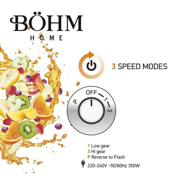 Böhm BM5010 Standmixer 2 - in - 1 – 350 W, 1 L Glasbehälter + To - Go - Becher, BPA - frei & leise - MN HOMETECH - Mixer - 