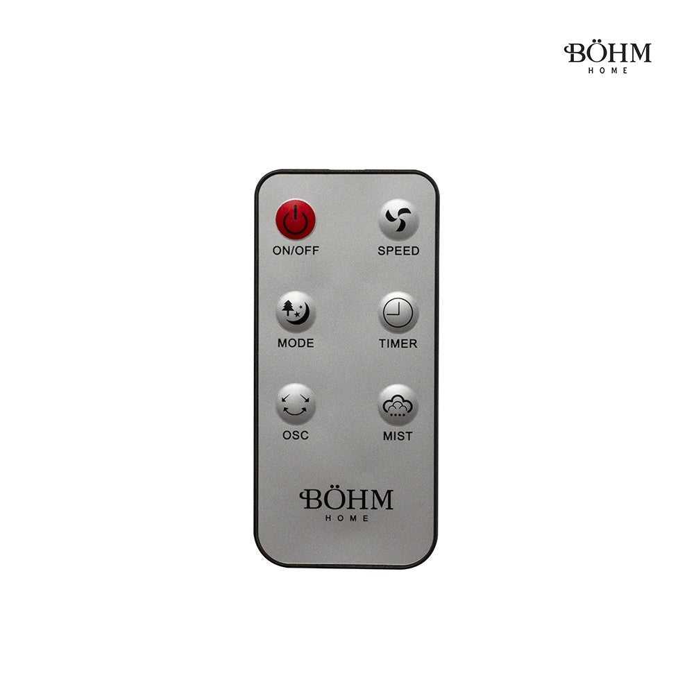 Böhm BSP40 - RA Standventilator 16" – 90 W, Wasservernebelung, 3 L Tank, 3 Geschwindigkeiten, Fernbedienung - MN HOMETECH - Ventilatoren - 