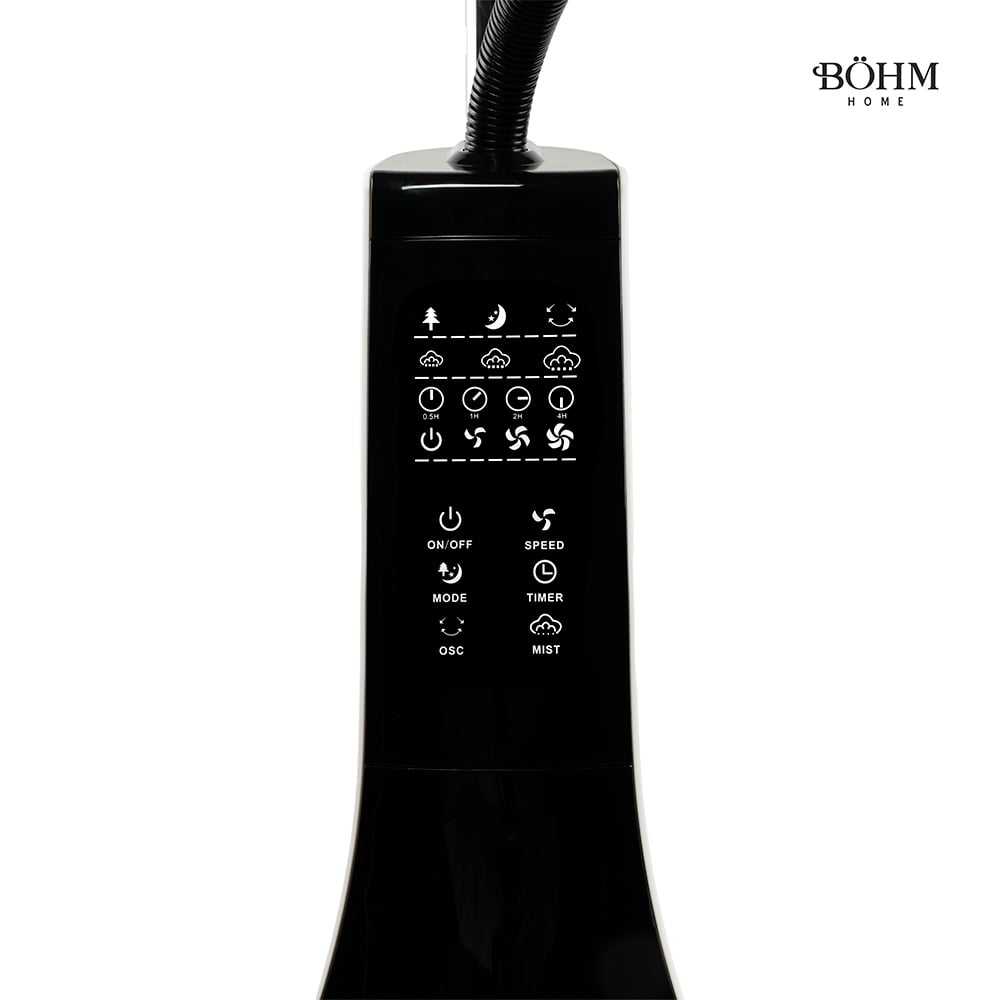 Böhm BSP40 - RA Standventilator 16" – 90 W, Wasservernebelung, 3 L Tank, 3 Geschwindigkeiten, Fernbedienung - MN HOMETECH - Ventilatoren - 