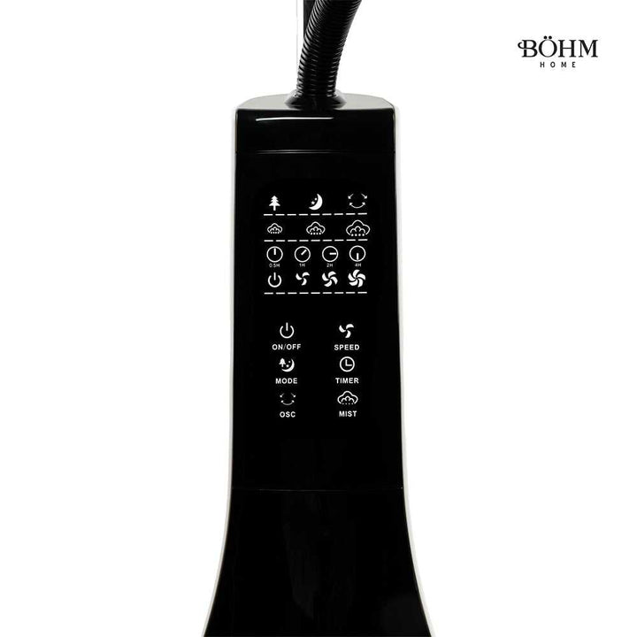 Böhm BSP40 - RA Standventilator 16" – 90 W, Wasservernebelung, 3 L Tank, 3 Geschwindigkeiten, Fernbedienung - MN HOMETECH - Ventilatoren - 