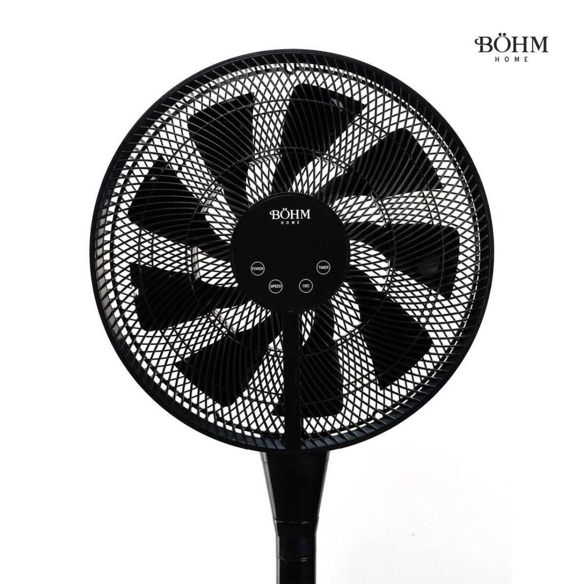 Böhm BY2316 – 16" Standventilator, 25 W, 8 Geschwindigkeiten, LED - Display, Fernbedienung - MN HOMETECH - Ventilatoren - 