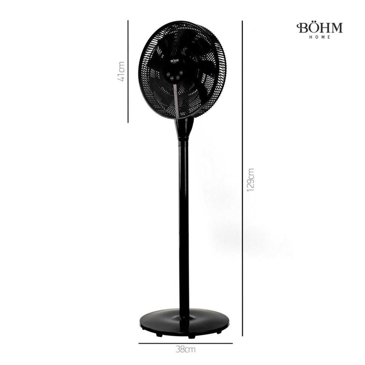 Böhm BY2316 – 16" Standventilator, 25 W, 8 Geschwindigkeiten, LED - Display, Fernbedienung - MN HOMETECH - Ventilatoren - 