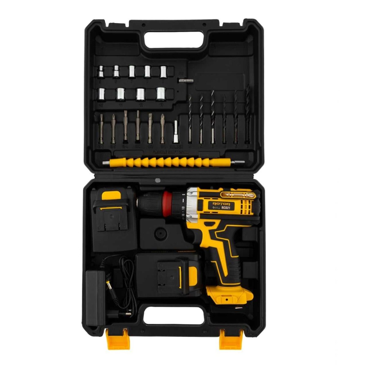 ROTOR RCD21 – Akku - Bohrschrauber 21 V / 1350 U/min · inkl. Bits & Zubehör · kabellos - MN HOMETECH - Akku - Bohrschrauber - 