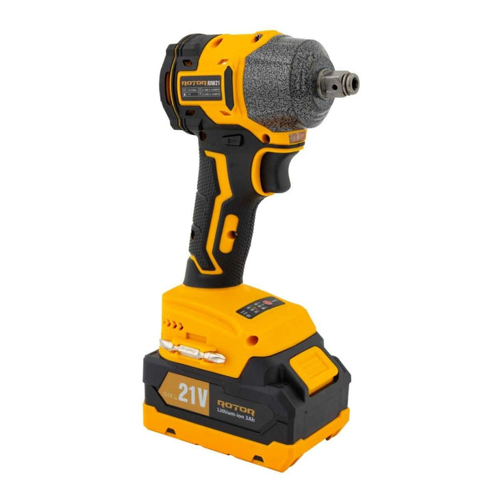 ROTOR RIW21 – Akku Schlagschrauber 21 V / 3 Ah · 320 Nm Drehmoment · 2200 U/min · inkl. Ladegerät - MN HOMETECH - Akku Schlagschrauber / Impact Wrench - 